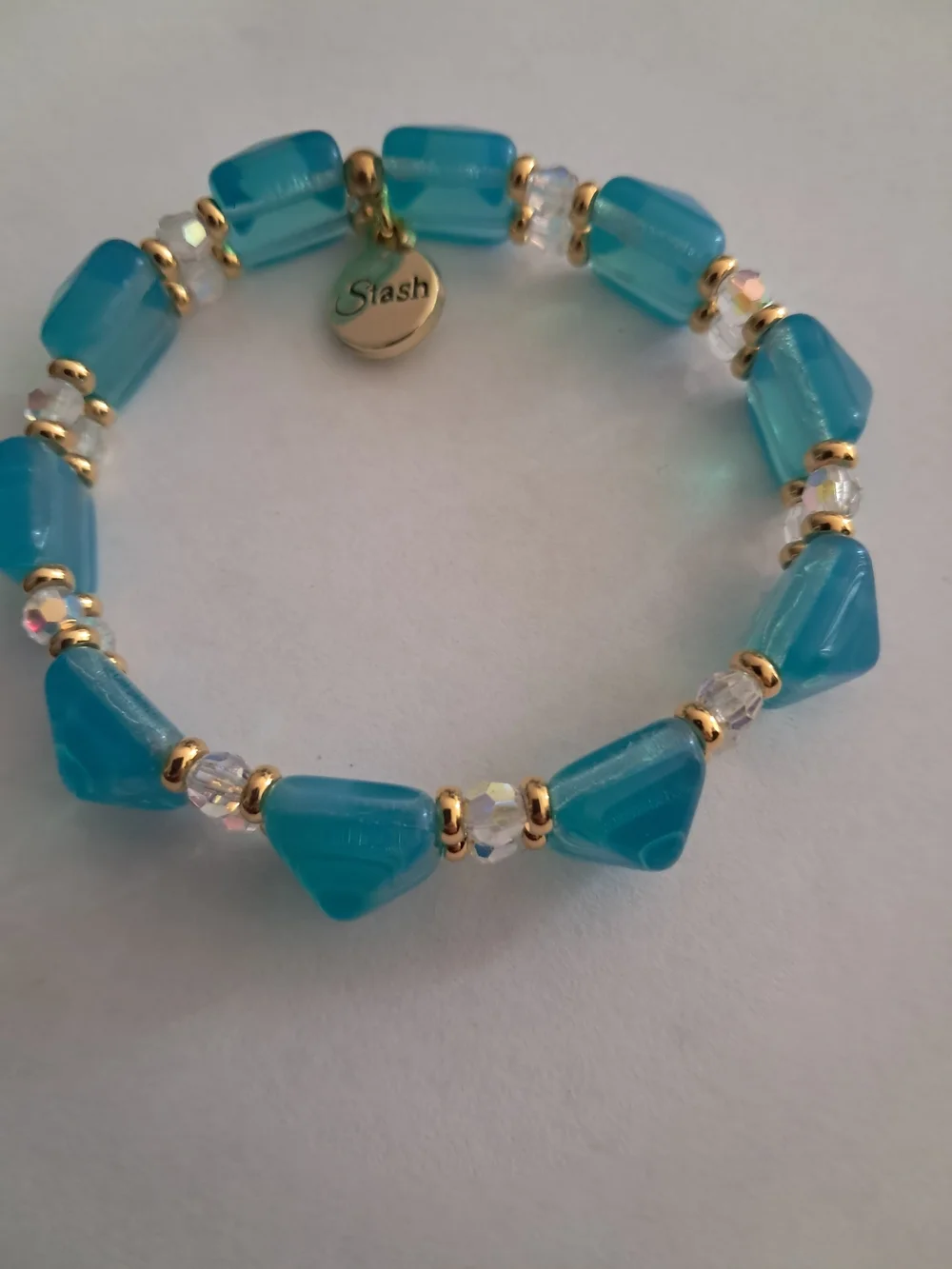 Stash Jewelry 2-Pc Crystal Stack - Turquoise Blue Shimmer Set